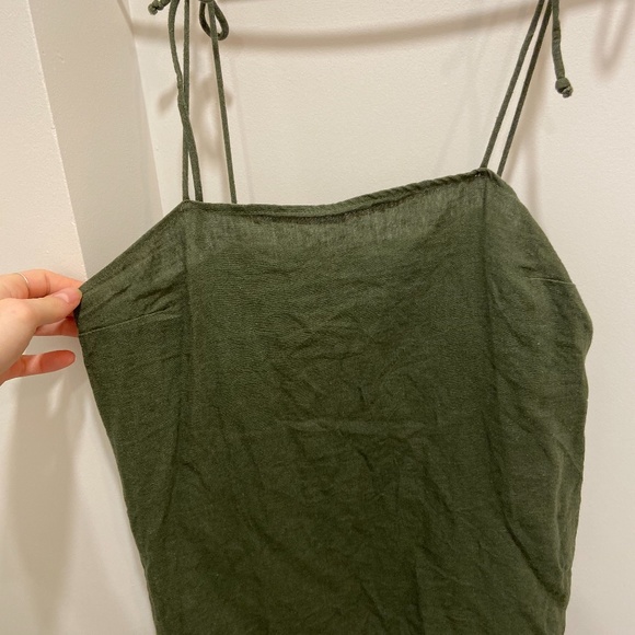 Urban Renewal Remnants Linen Tie Shoulder Dress - Picture 2 of 5